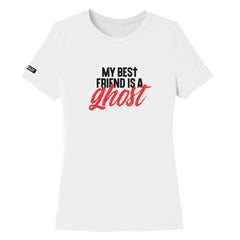 My Best Friend is a Ghost - Premium Womens Crewneck T-shirt
