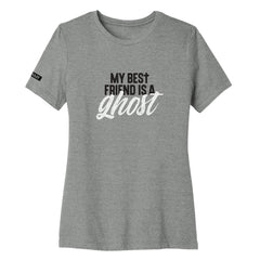 My Best Friend is a Ghost - Premium Womens Crewneck T-shirt