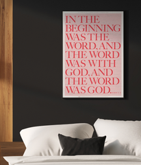 All The Words Jesus Spoke - PREMIUM Fine Art Poster - Scripture Red