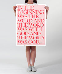 All The Words Jesus Spoke - PREMIUM Fine Art Poster - Scripture Red